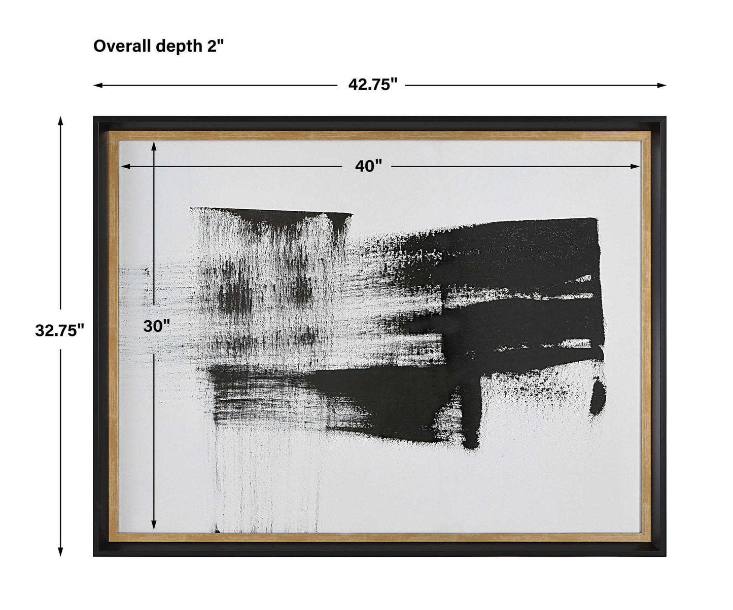 Mystere - Framed Contemporary Print - Black