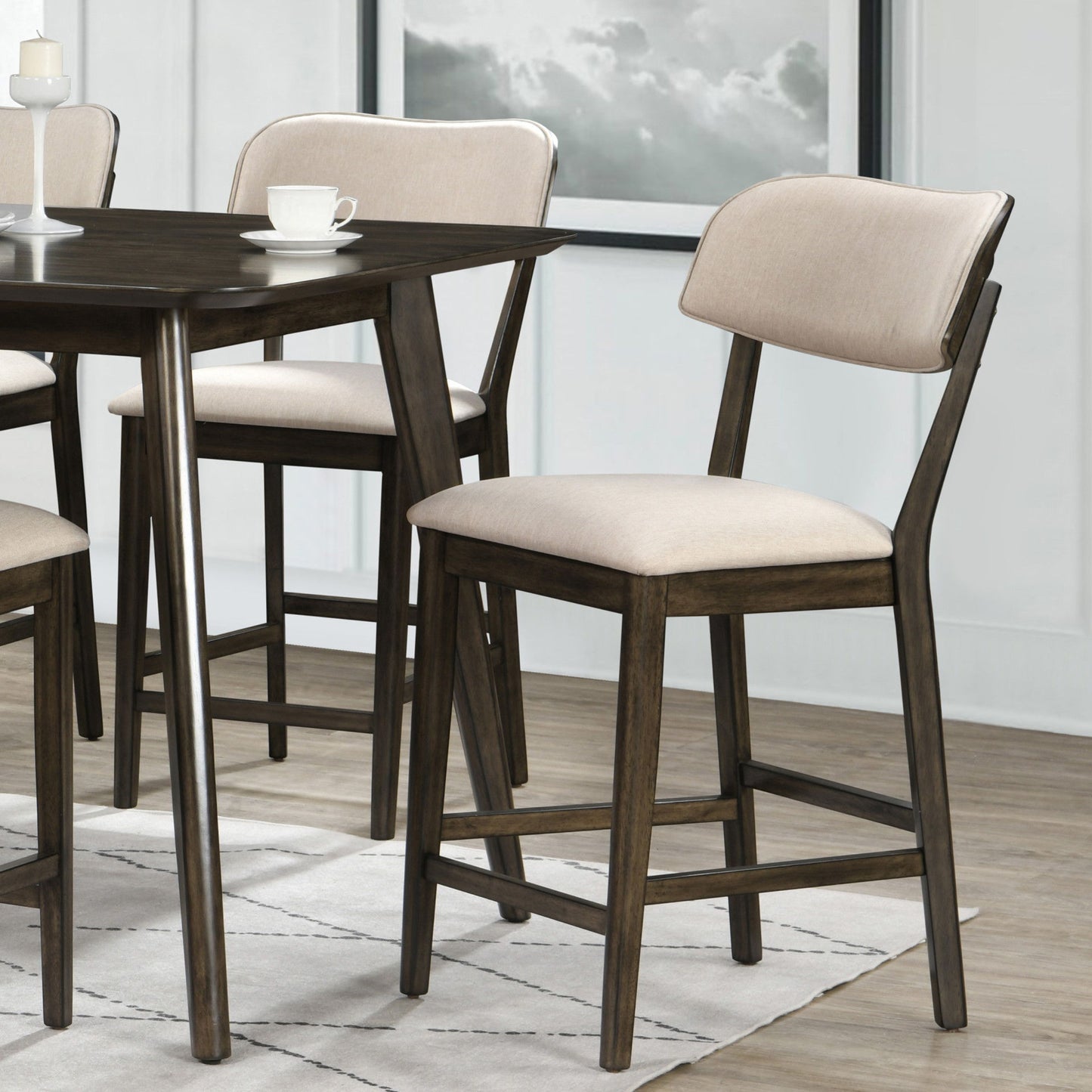 Rex - Open Back Counter Chair (Set of 2) - Brown