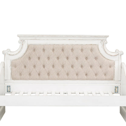 Magnolia Manor - Twin Daybed Upholstered Back - Antique White