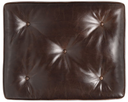 CC - Belvedere Tufted Footstool - Dark Brown