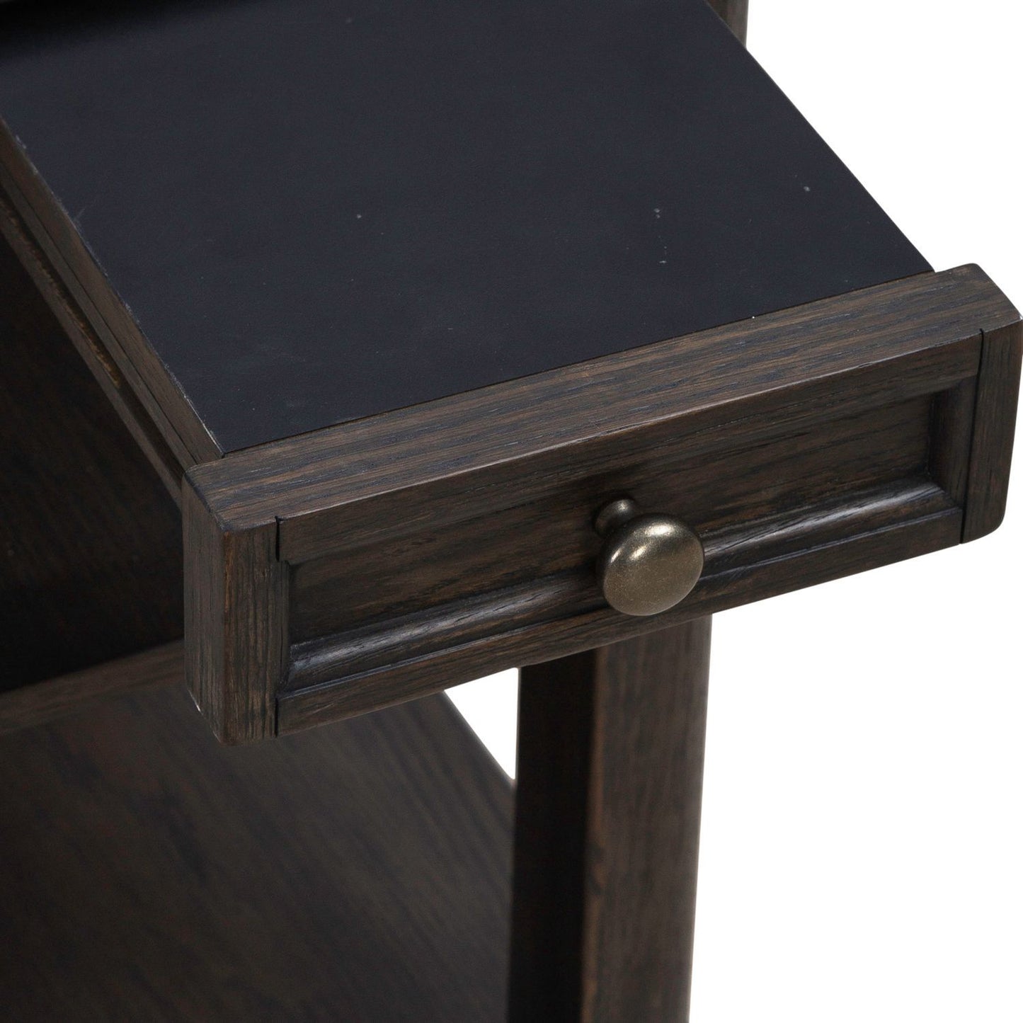 Wallace - Chair Side Table - Aged Oak