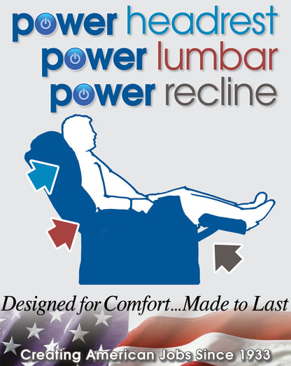 Tranquility - Power Headrest Power Lay Flat Reclining Sofa With DDT / CR3 Heat / Massage / Lumbar - Pewter