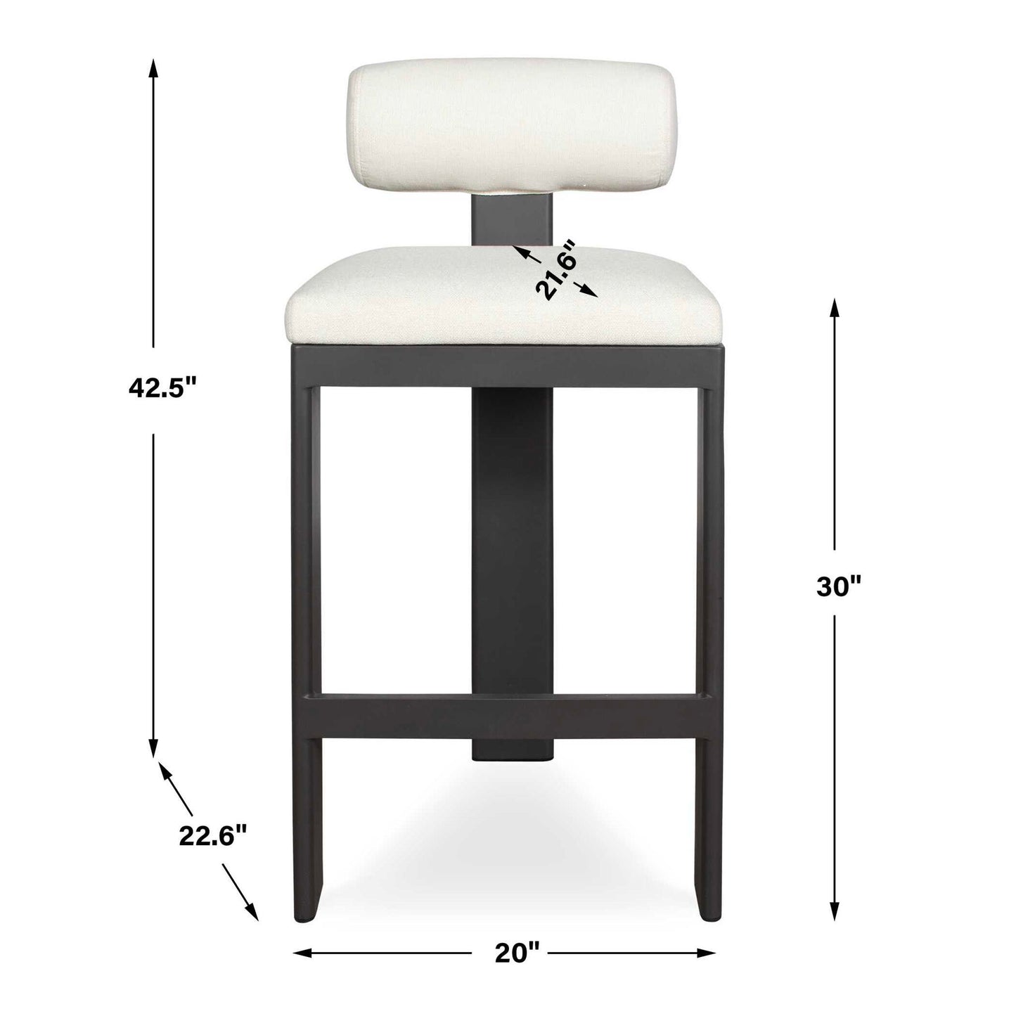 Bolster Back - Outdoor Bar Stool