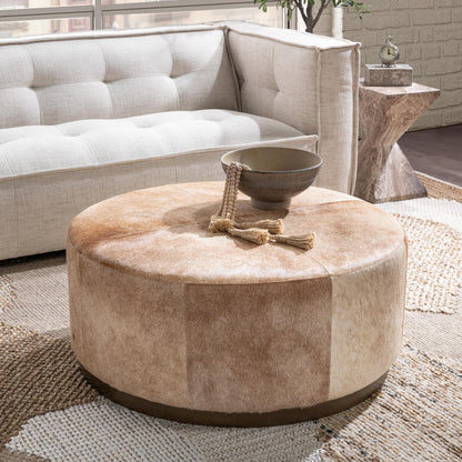 Andre - 40" Round Ottoman - Canyon Dust