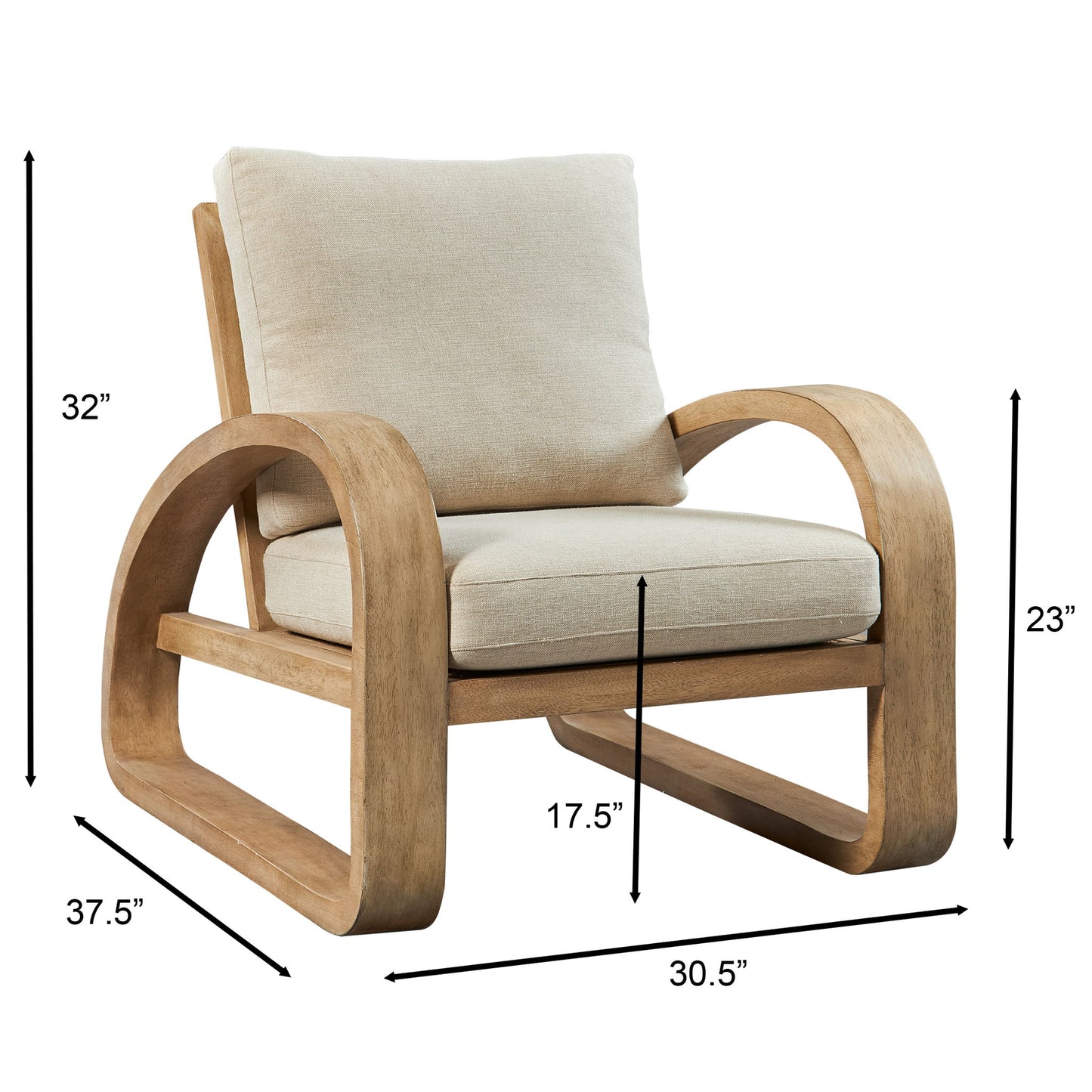 Barbora - Wooden Accent Chair