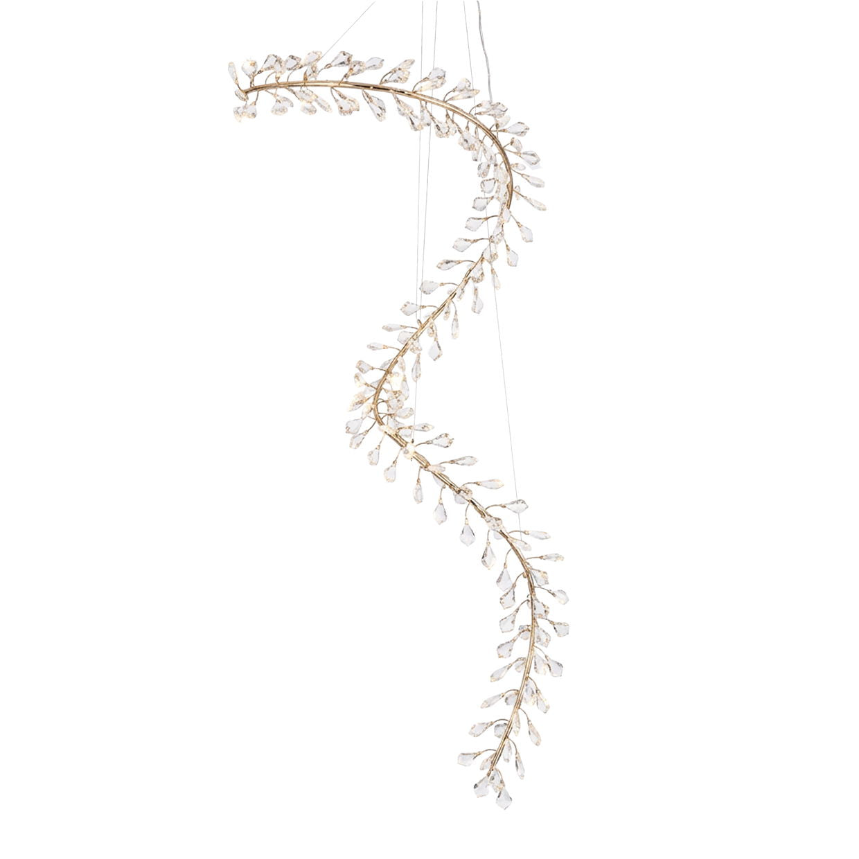 Michael Amini Lighting - Elora 98" LED Crystal Chandelier - Gold