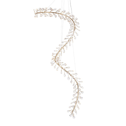 Michael Amini Lighting - Elora 98" LED Crystal Chandelier - Gold
