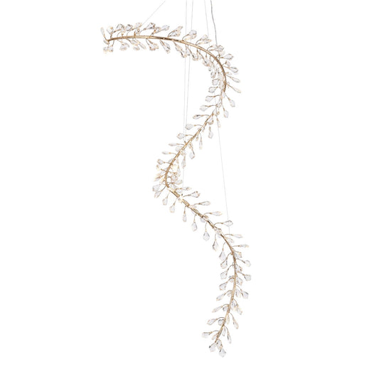 Michael Amini Lighting - Elora 98" LED Crystal Chandelier - Gold