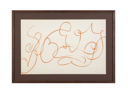 Meandering Lines II Framed Print - Cream
