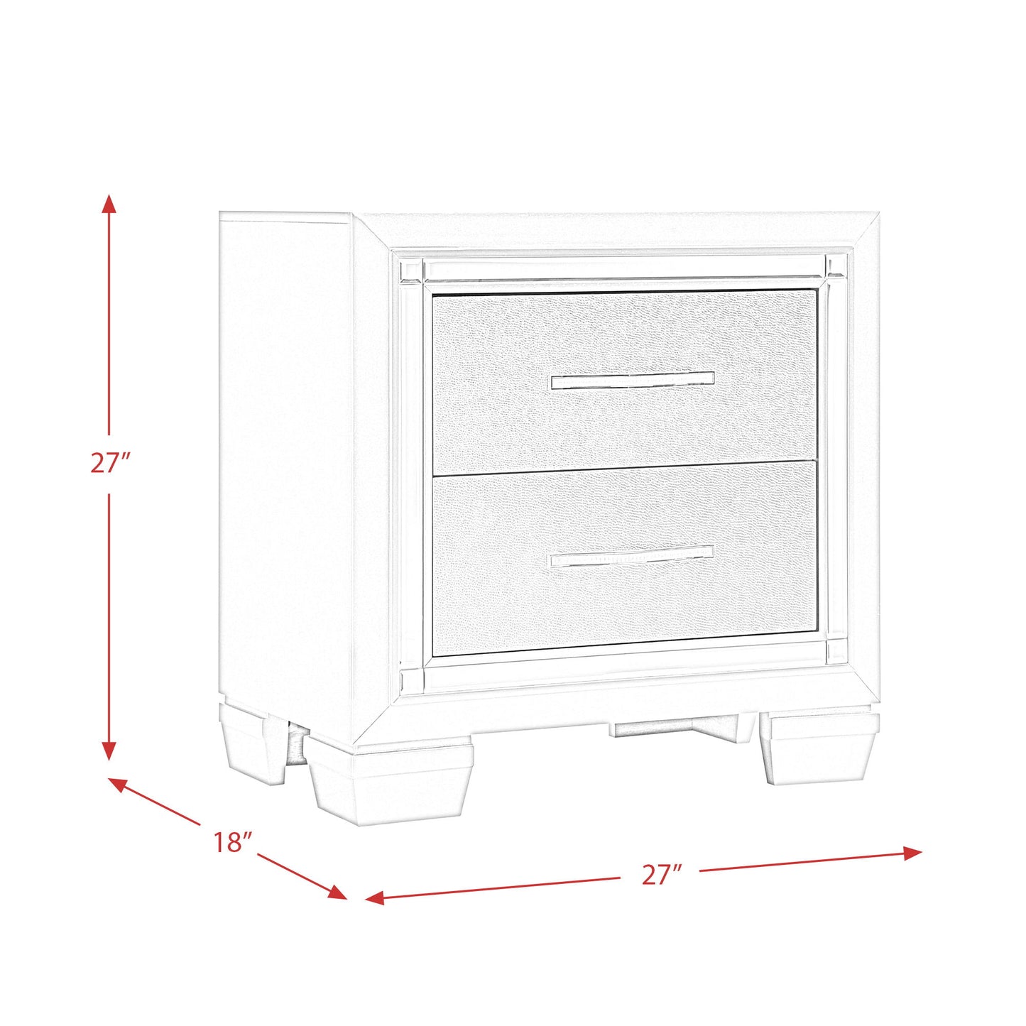 Platinum - Nightstand - Сhampagne