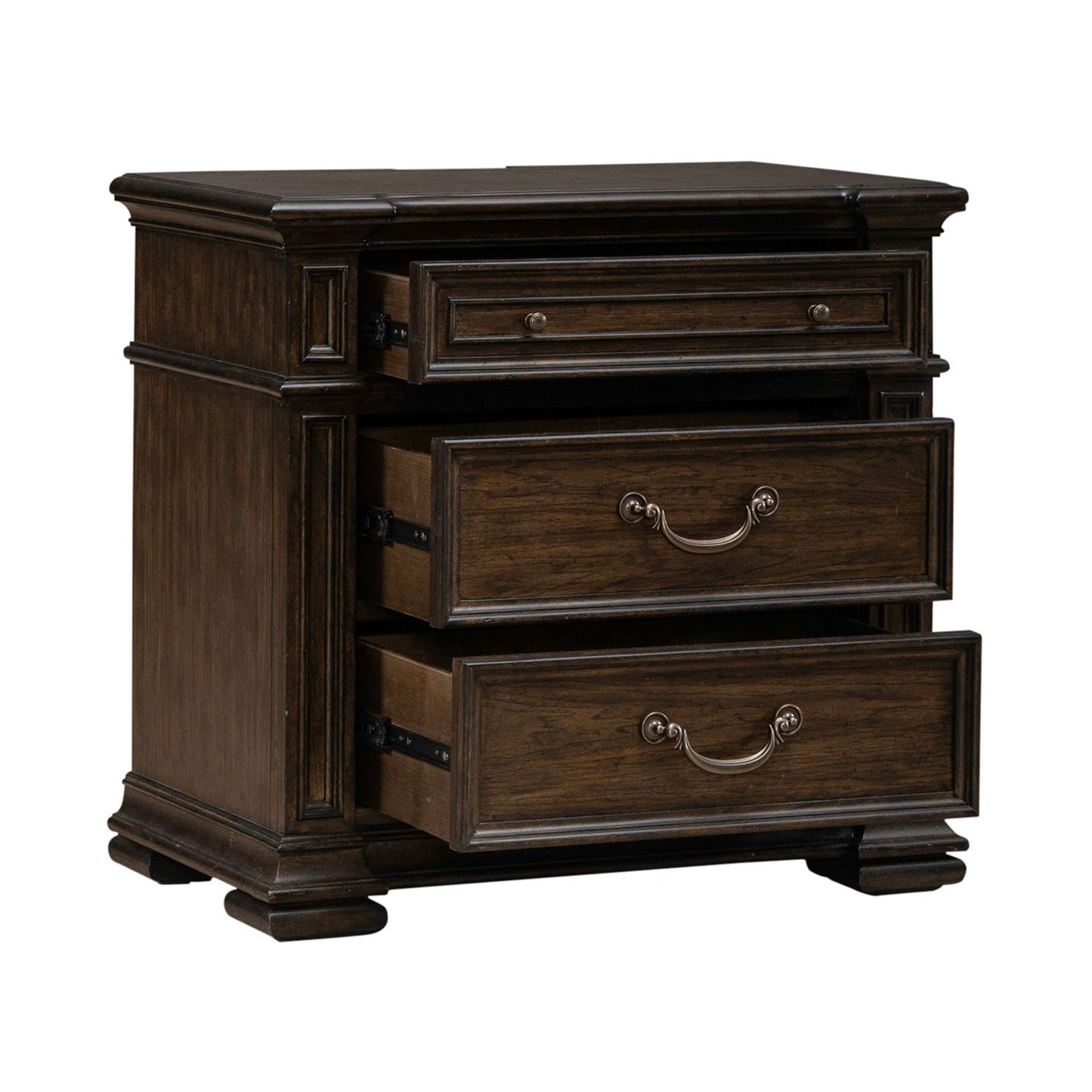 Providence Park - Nightstand With Charging Station - Chateau Brown
