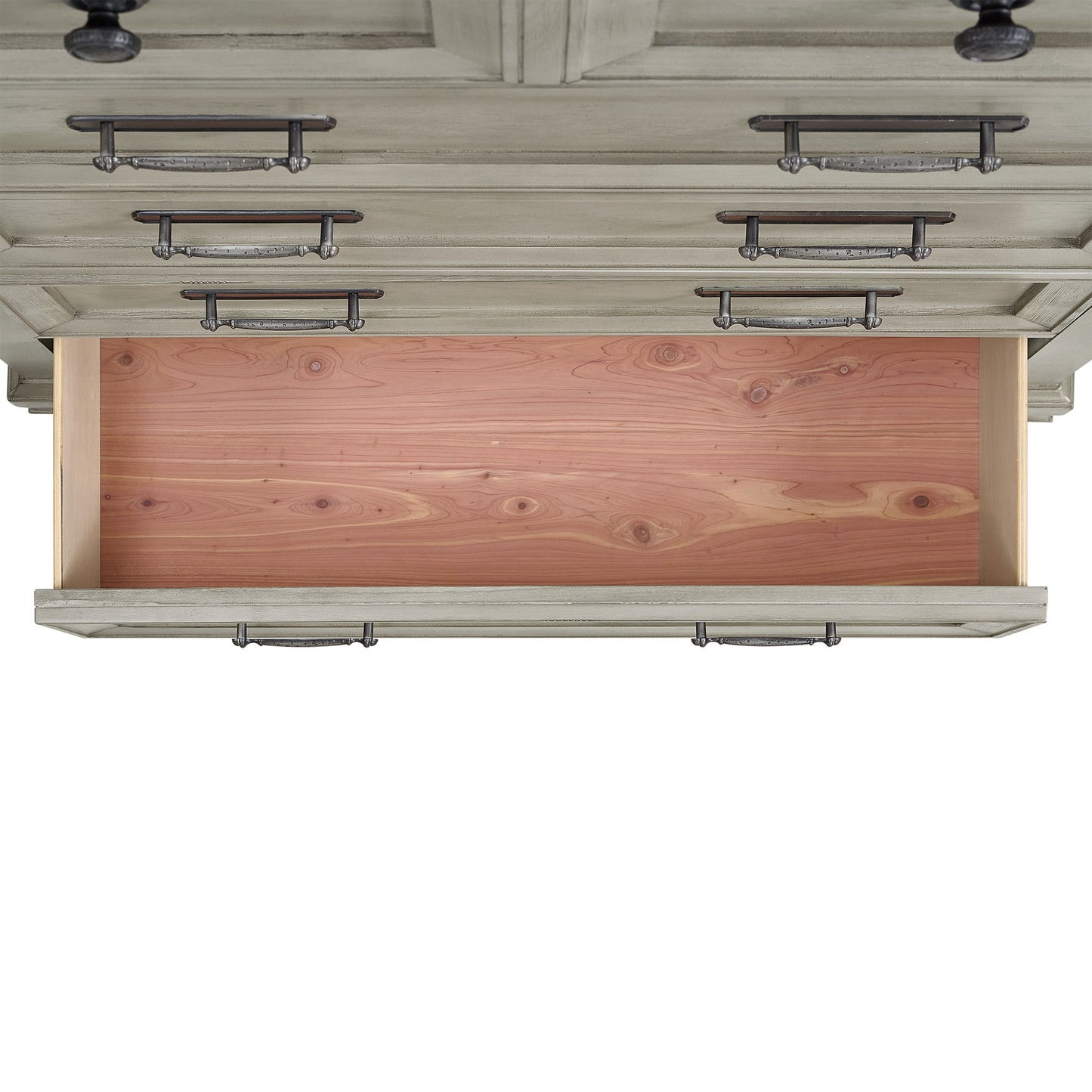 Farmington - 5 Drawer Chest - Medium Brown / Washed Stone