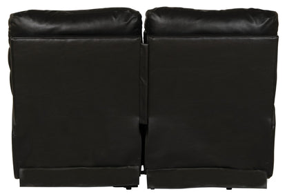 Angelo - Leather Power Reclining Loveseat - Black