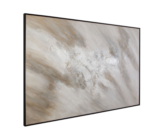 Subtle Relief Framed Canvas - Gray
