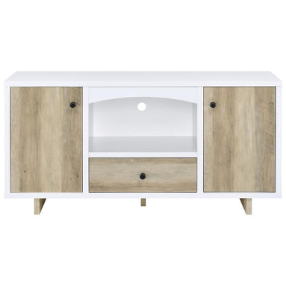 Dalton - 2 Door Storage Credenza - White And Distressed Pine