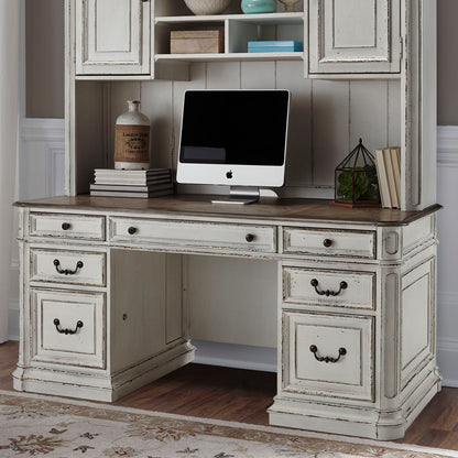 Magnolia Manor - Jr Executive Credenza Top - Antique White
