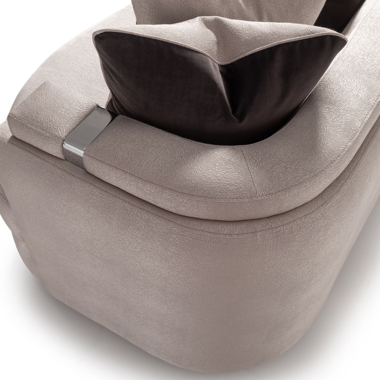 Carmela - Sofa - Zinc / Chrome