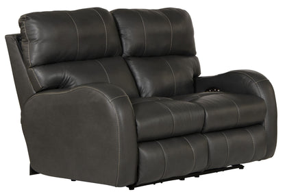 Angelo - Power Reclining Loveseat - Gunmetal