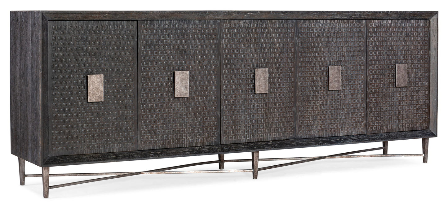 Melange - Keenan 5-Door Credenza - Dark Brown