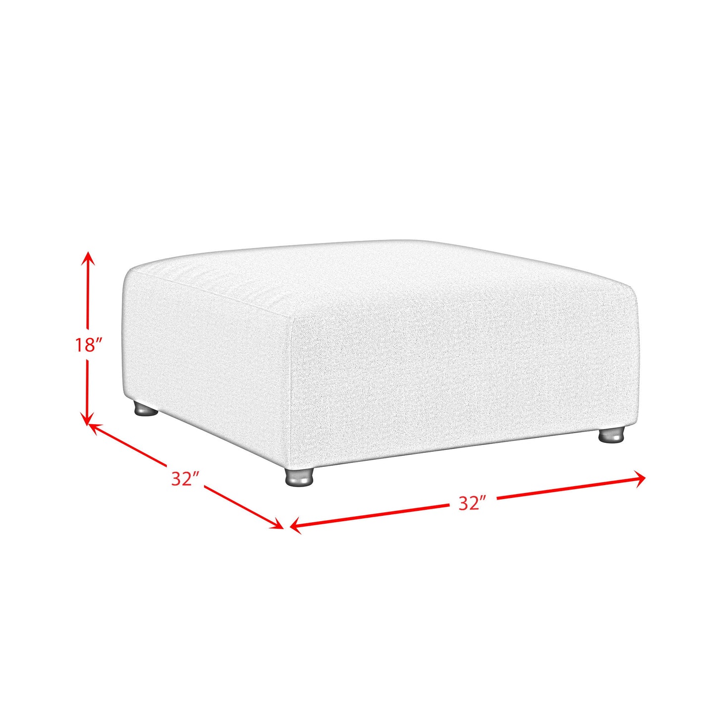 Zandara - 5 Piece Modular Set Sectional With Ottoman - Beige