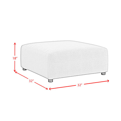 Zandara - 5 Piece Modular Set Sectional With Ottoman - Beige