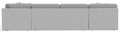 Logan - Upholstered Sectional With Comfort Coil Seating - 46" Cocktail Ottoman And Accent Pillows Included