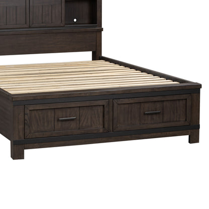 Thornwood Hills - Queen Storage Footboard - Rock Beaten Brown