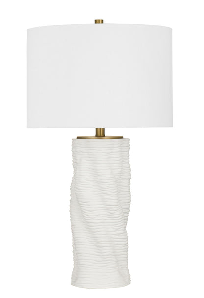 Delancy - Table Lamp - Matte White / Brass Accents