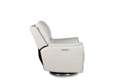 Salem - Swivel Recliner With Power Recline, Power Headrest, Power Lumbar, Layflat, 3" Footrest Extension