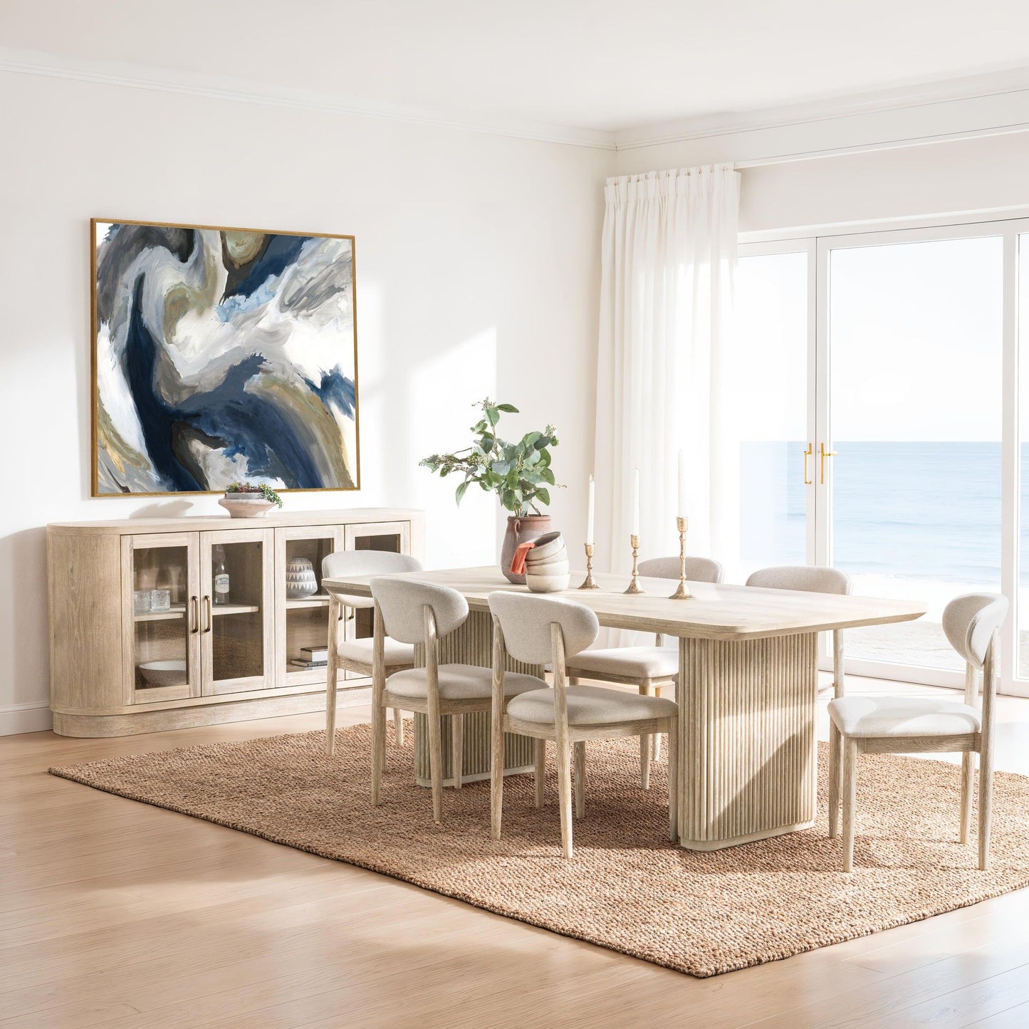 Vander - Oak Wood 84" Dining Table