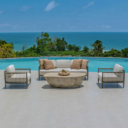 Borneo - Outdoor Sofa - Brown / Oyster White