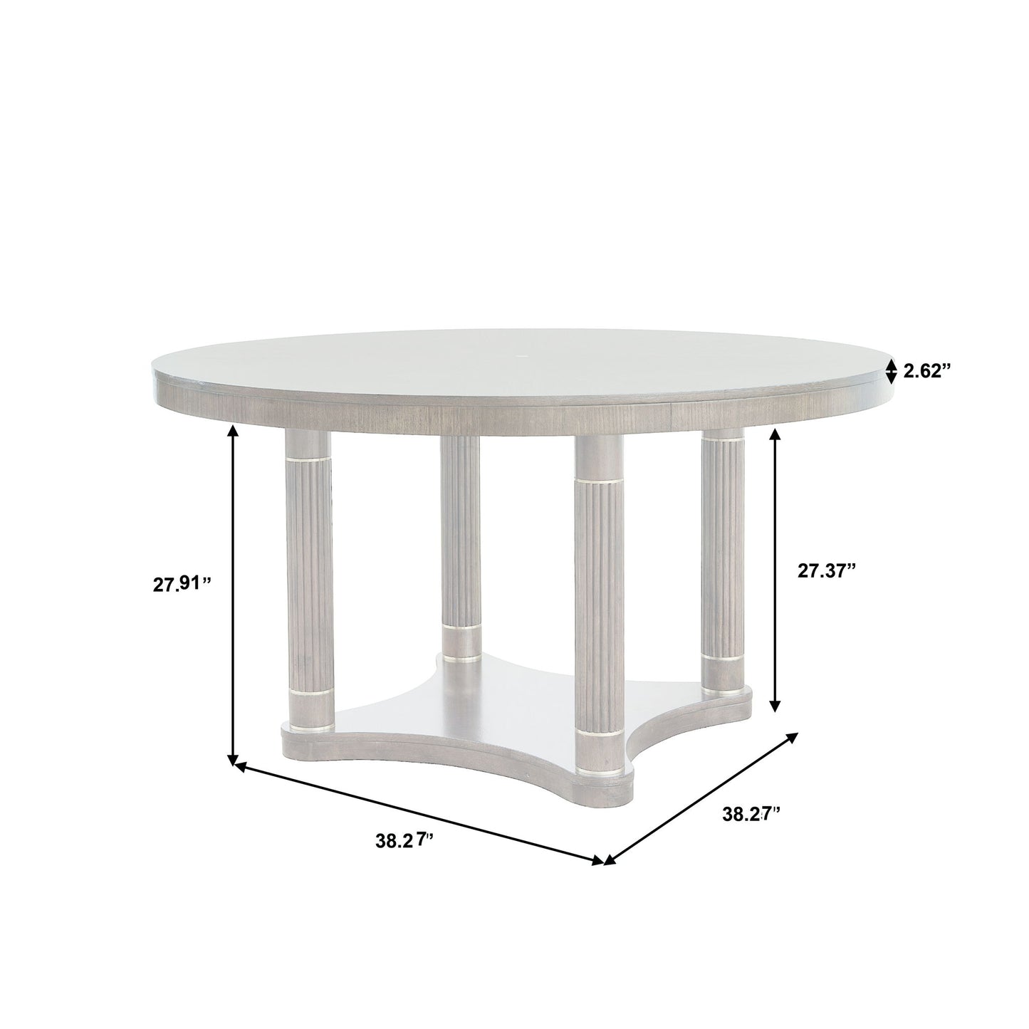 Asher Park - Round Dining Table - Piano Brown