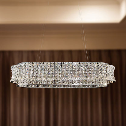 Michael Amini Lighting - Galaxy Oval LED Crystal Chandelier - Chrome