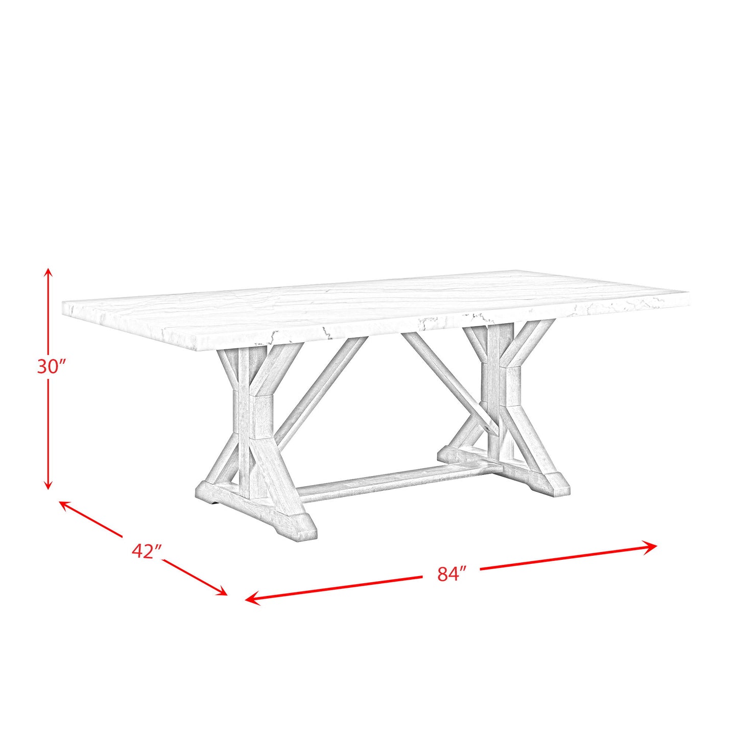 Lakeview - 5 Piece Rectangular Dining Set (Table & Four Chairs) - White