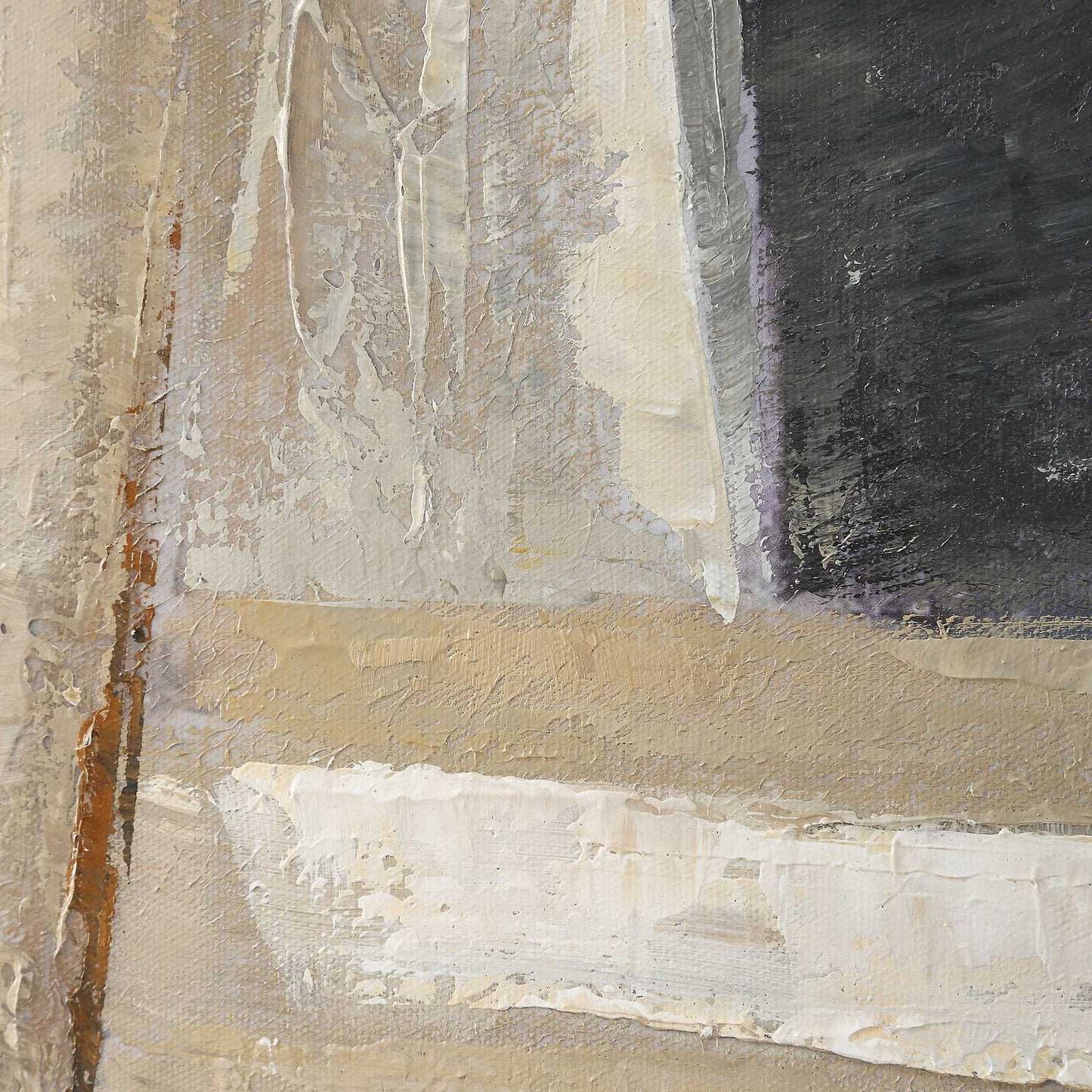 Hide & Seek - Abstract Art - Black / Brown / Gray / Orange / White / Woodtone