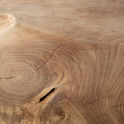 Sola - Handcrafted Teak Side Table - Beige