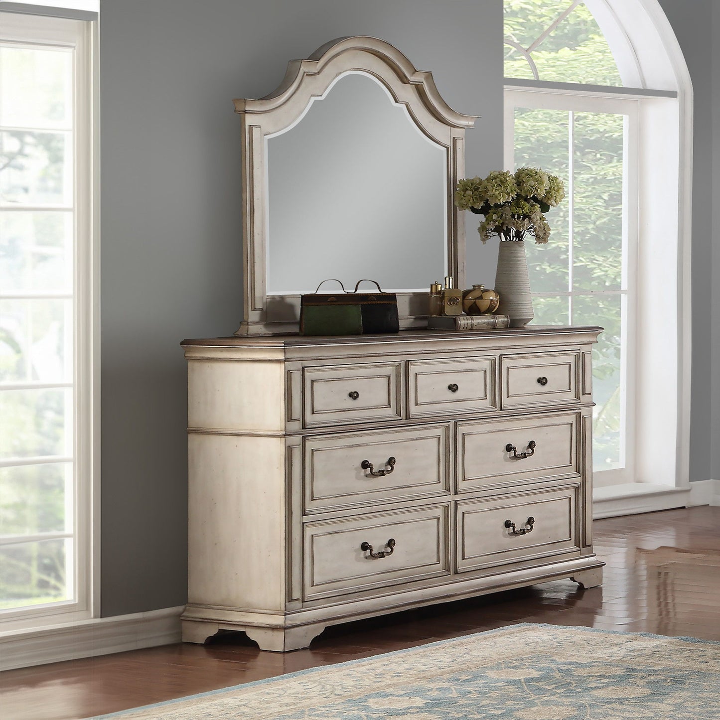 Anastasia - Mirror - Antique White