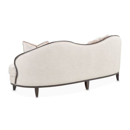 Camellia Field - Chenille Sofa - Beige / Dark Brown