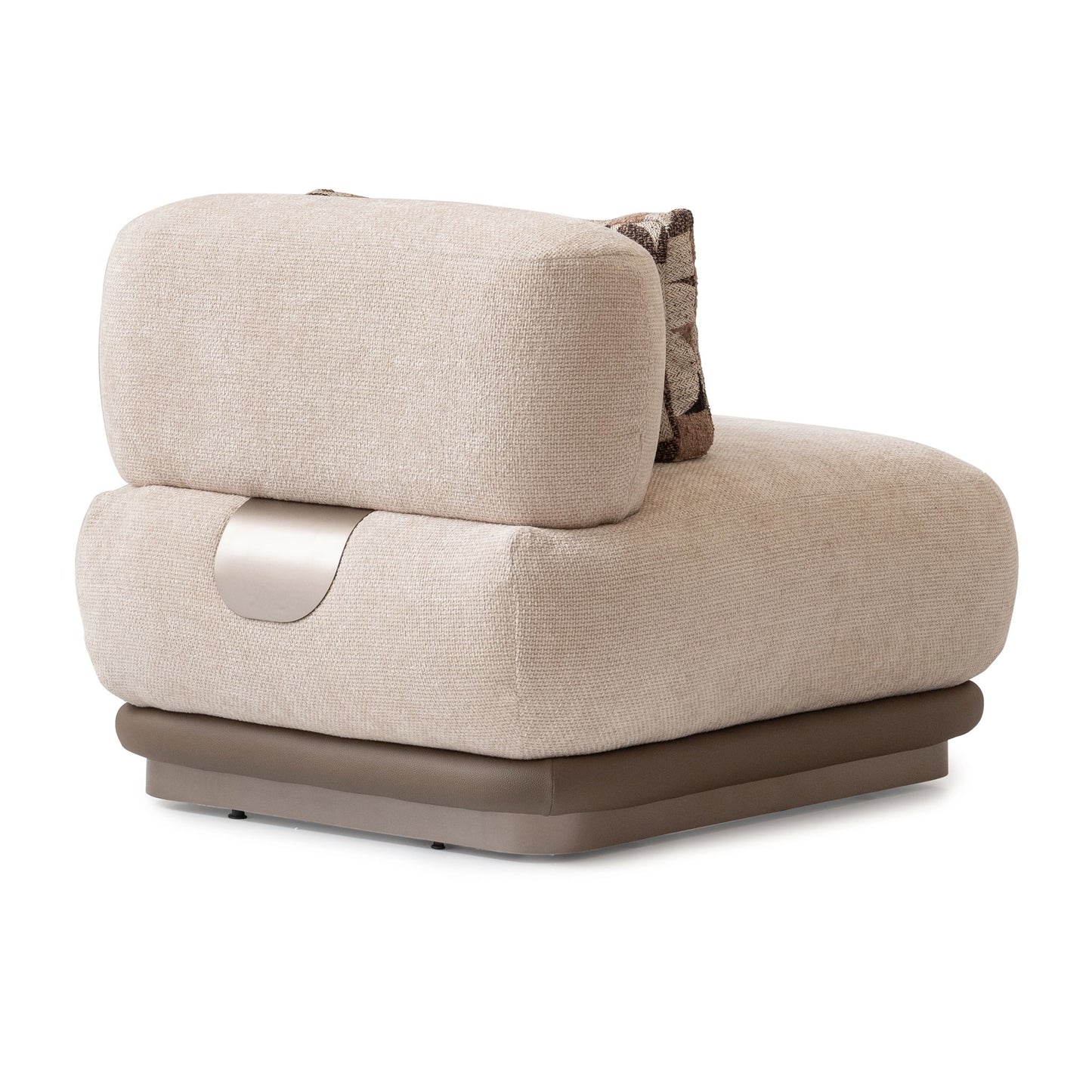 Bristol Point - Armless Chair - Fawn / Saddle Brown