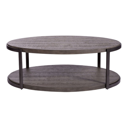 Modern View - Oval Cocktail Table Top - Gauntlet Gray