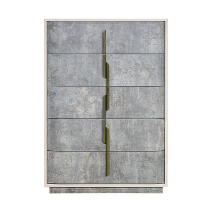 Pavira - 5-Drawer Chest - Stone