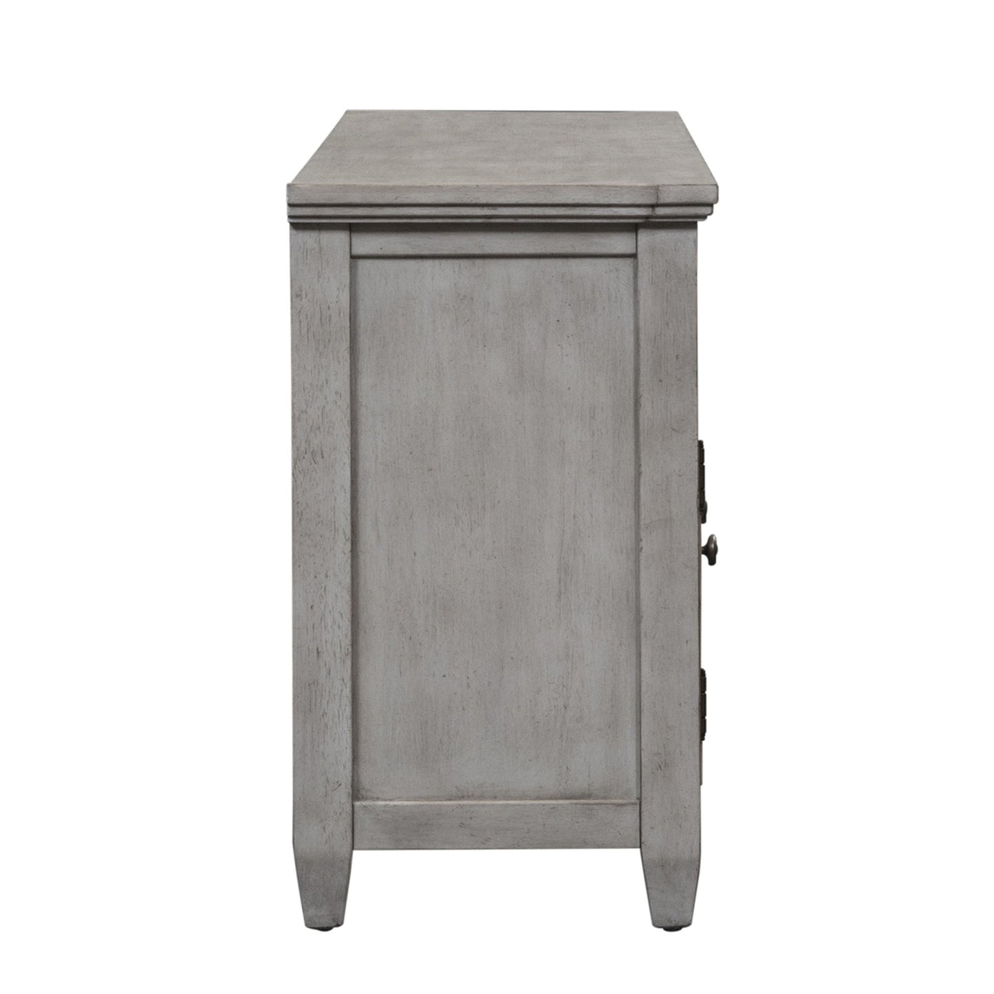 Heartland - Entertainment TV Stand - Antique White / Tobacco Tops