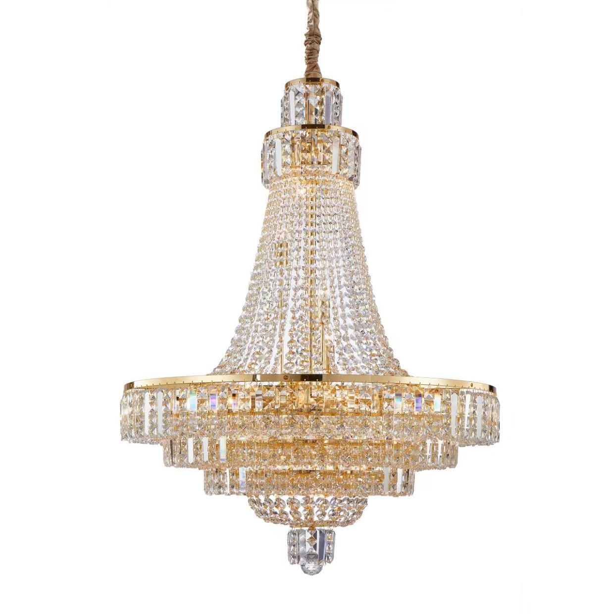 Michael Amini Lighting - Luxe Lumiere 21-Light Crystal Chandelier - Gold