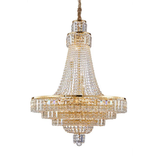 Michael Amini Lighting - Luxe Lumiere 21-Light Crystal Chandelier - Gold