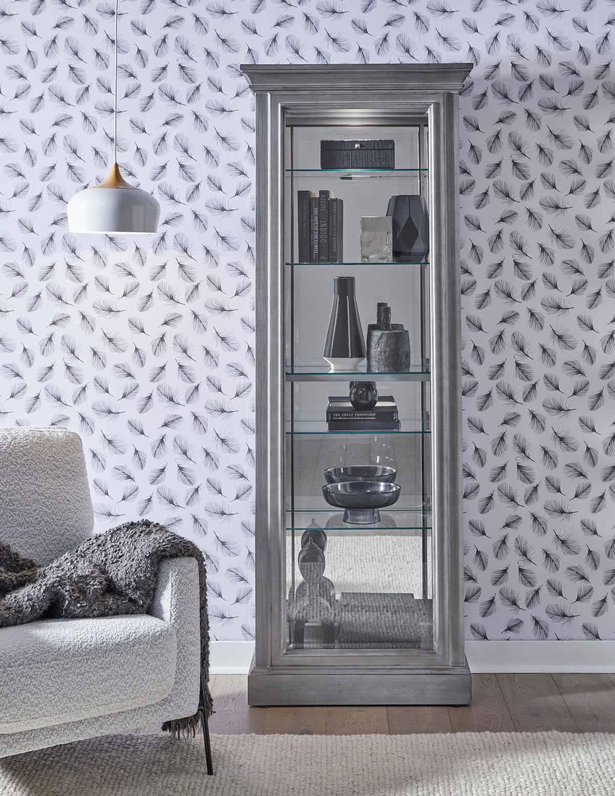 Pulaski Accents - Side Entry Curio Cabinet - Gray