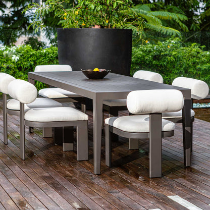 Polanco - Outdoor Aluminum Dining Table - Black