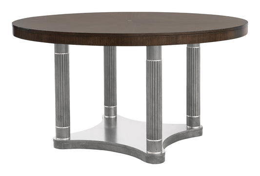 Asher Park - Round Table Top - Piano Brown