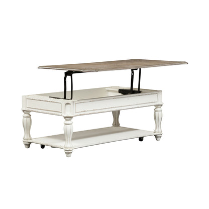 Magnolia Manor - Lift Top Cocktail Table - Antique White