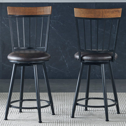 Tyler - Swivel Counter Chair (Set of 2) - Dark Gray