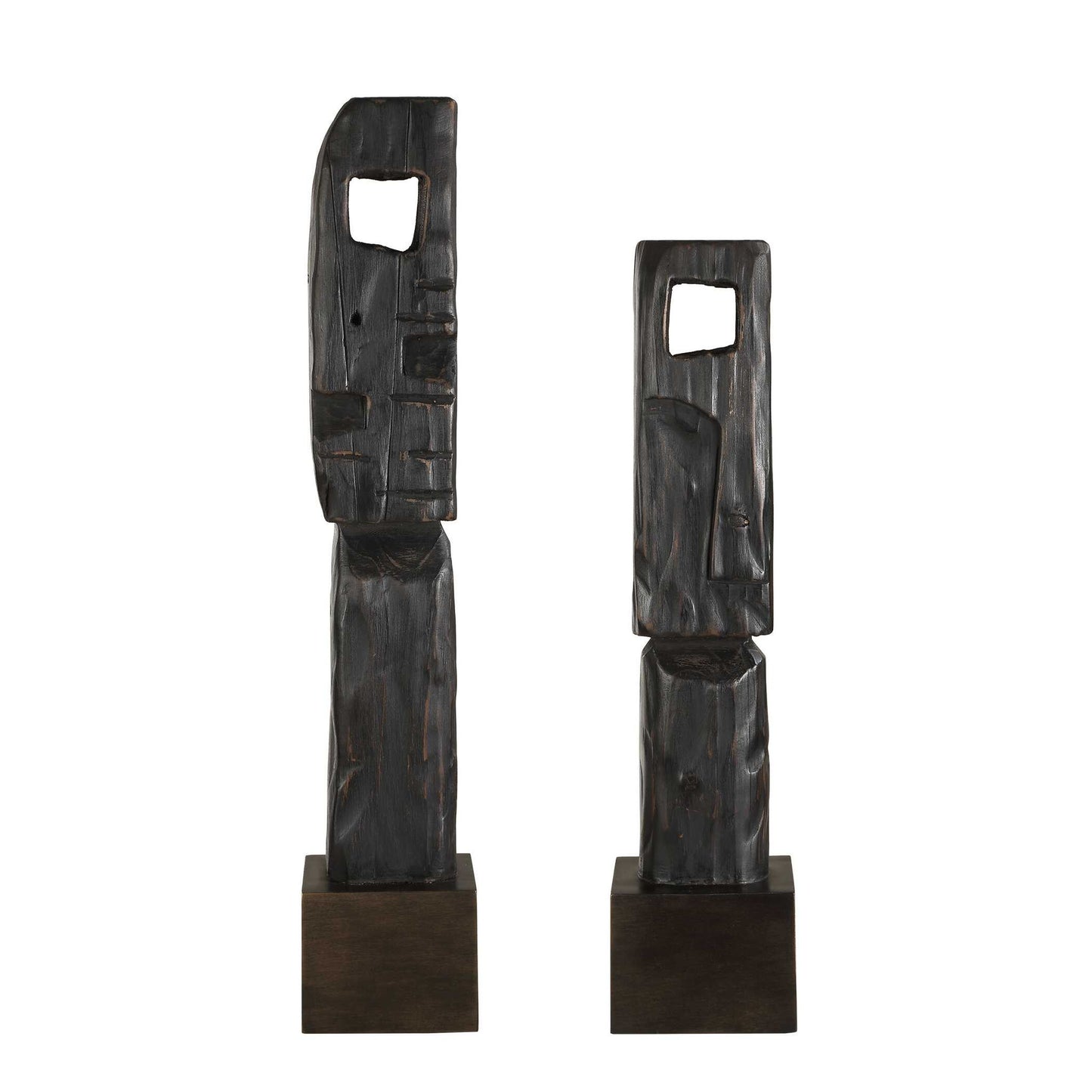 Cipher - Wood Totems (Set of 2) - Black